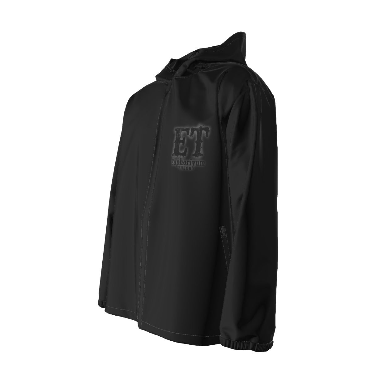 Euphoriyum Theory Men's Windproof Hooded Zipper Jacket for Outdoor Adventures