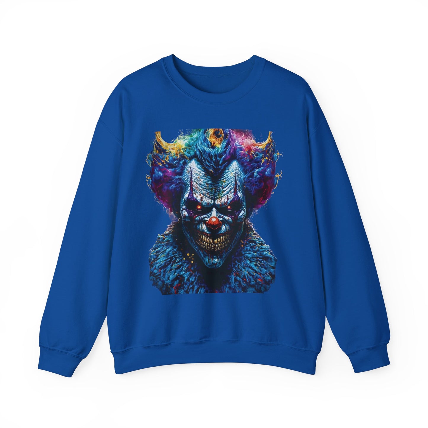 Dark Clown Sweatshirt, Halloween Crewneck Jumper, Scary Circus Apparel, Gothic Pullover, Horror Clown Top, Unisex Sweatshirt