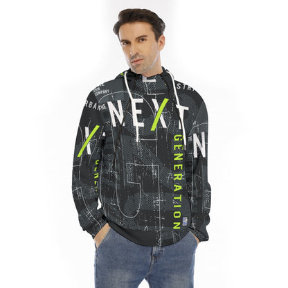 Men's Double Zip Hoodie with Placket by Euphoriyum Theory LLC | Stylish & Comfortable