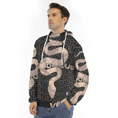 Men's Double Zip Hoodie with Placket by Euphoriyum Theory LLC | Scuba Fabric