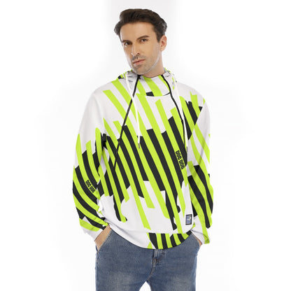 Men's Double Zip Hoodie with Placket by Euphoriyum Theory LLC | Scuba Fabric