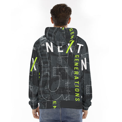 Men's Double Zip Hoodie with Placket by Euphoriyum Theory LLC | Stylish & Comfortable
