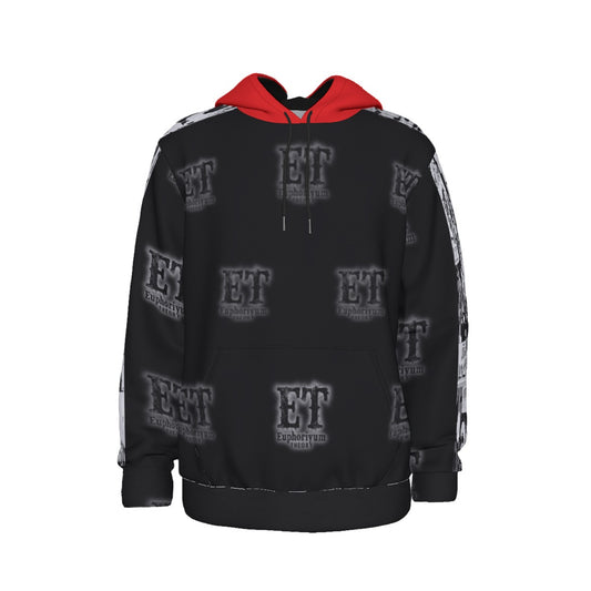 Euphoriyum Theory Men's Thicken Pullover Hoodie with Fleece Lining - Black Samurai