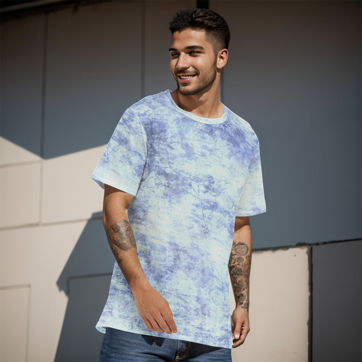 All-Over Print Men's O-Neck T-Shirt | 190GSM Cotton