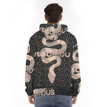 Men's Double Zip Hoodie with Placket by Euphoriyum Theory LLC | Scuba Fabric
